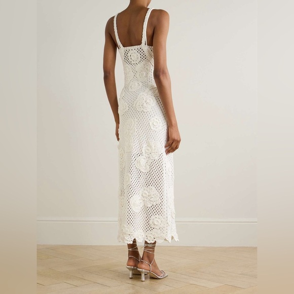 LOVESHACKFANCY Rohesia Appliquéd Crochet Dress - Picture 2 of 14